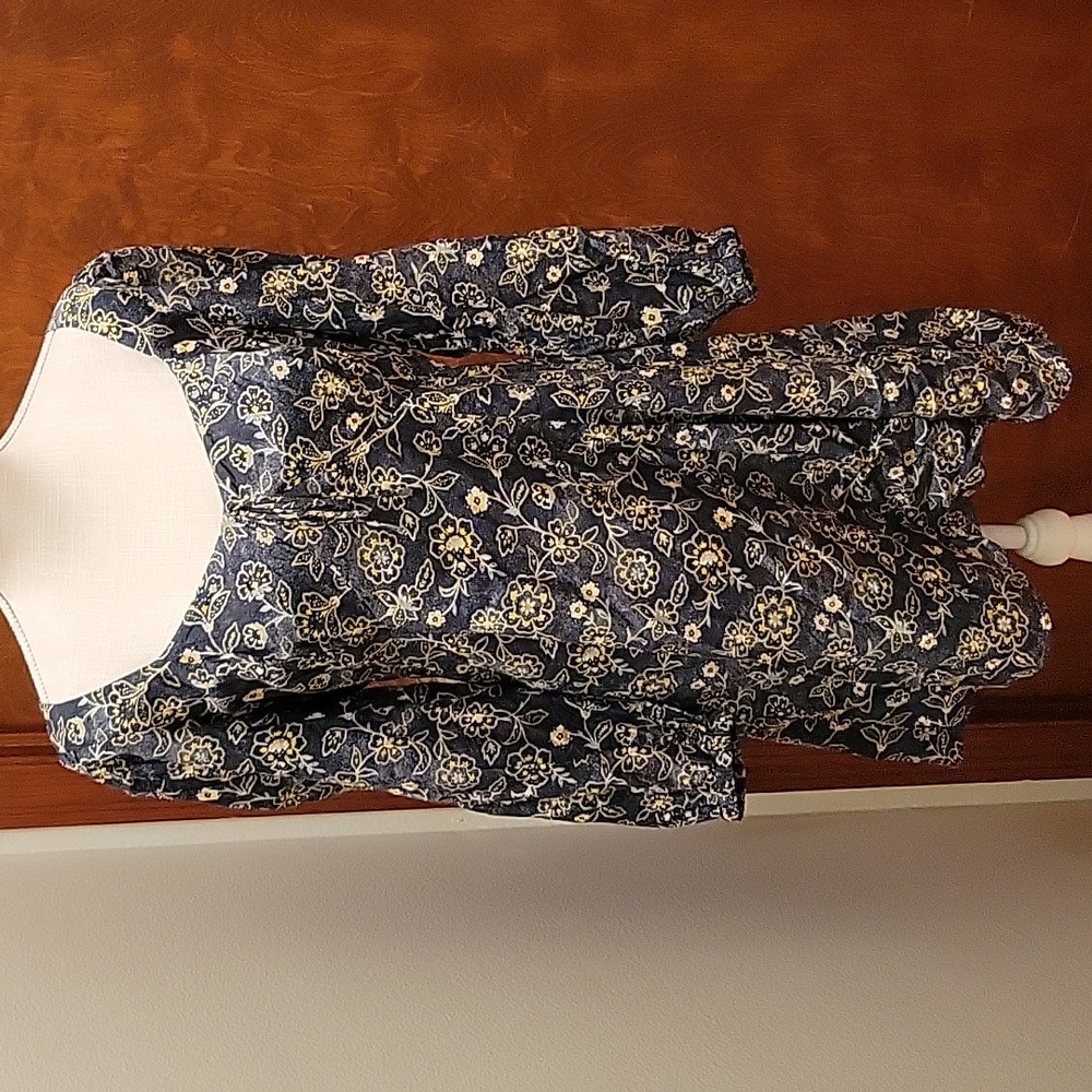 J.Crew Green Mini Dress in Vintage Vines with Sweetheart Neckline & Smocking